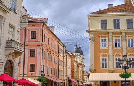 Photo for Lviv Old City architecture in the summer sunny day - Royalty Free Image