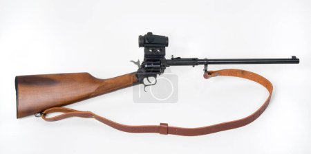 Photo for Western style cowboy 22 magnum carbine with red dot scope. - Royalty Free Image