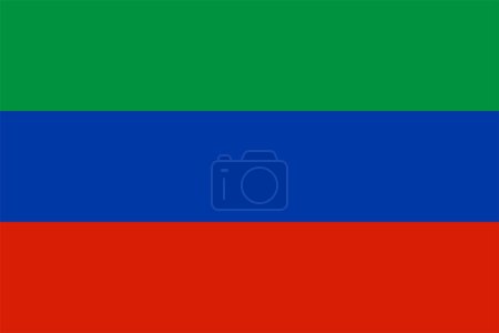 Illustration for Vector Republic of Dagestan flag - Royalty Free Image