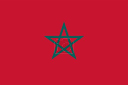 Illustration for Vector Kingdom of Morocco flag - Royalty Free Image