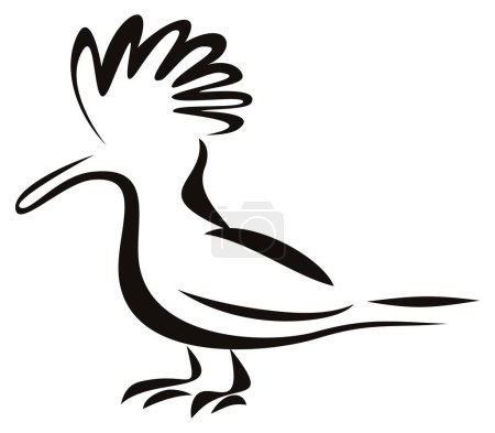 Ilustración de Simple illustration of hoopoe bird - Imagen libre de derechos