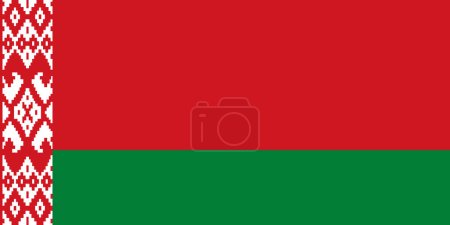 Illustration for Vector Republic of Belarus flag - Royalty Free Image