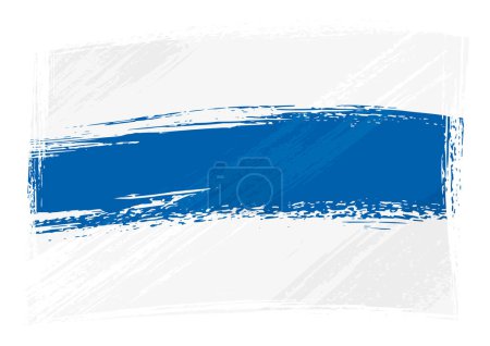 Illustration for Unofficial free anti totalitarian Russia flag created in grunge style - Royalty Free Image