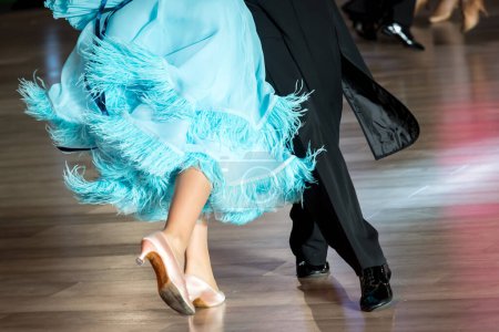 Photo for Couple dancing standard dance on the dancefloor - Royalty Free Image