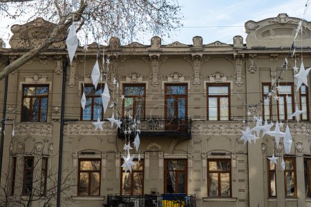 Christmas illumination and decor of the streets of Old Tbilisi, capital city of Georgia