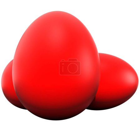 Foto de Eggs isolated - 3d rendering - Imagen libre de derechos