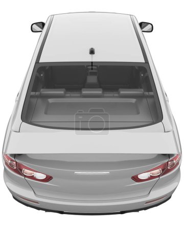Foto de Car isolated - transparent glass - 3d rendering - Imagen libre de derechos