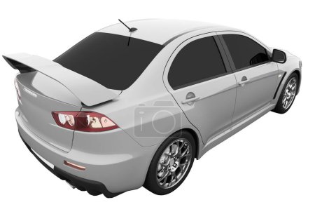 Foto de Car isolated - tinted glass - 3d rendering - Imagen libre de derechos