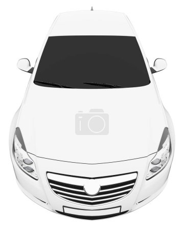 Foto de Car isolated, tinted glass - 3d rendering - Imagen libre de derechos