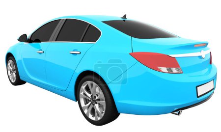 Foto de Car isolated, tinted glass - 3d rendering - Imagen libre de derechos