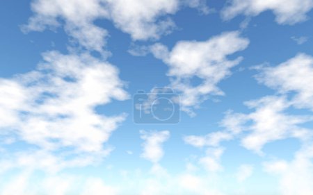 Foto de Blue sky with clouds - 3d rendering - Imagen libre de derechos