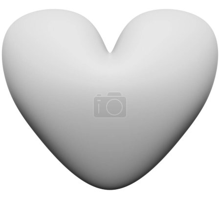 Foto de Heart isolated - 3d rendering - Imagen libre de derechos
