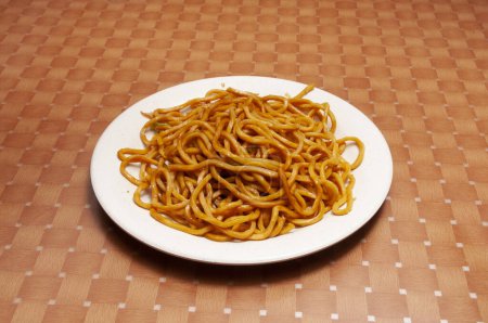 Photo for Delicious Chinese dish known as Lo Mein Noodles. - Royalty Free Image