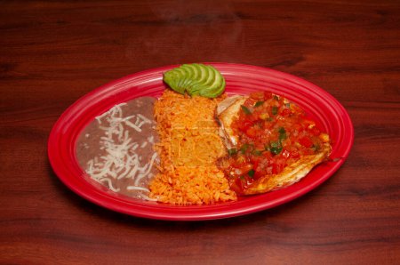 Photo for Authentic Mexican cuisine known as Huevos Rancheros - Royalty Free Image