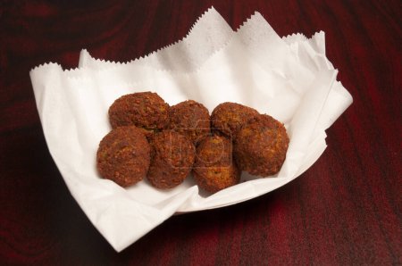Photo for Delicious middle eastern dish known as Chickpea Falafel - Royalty Free Image
