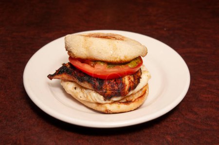 Photo for Delicious healthy hot and freshly grilled chicken sandwich - Royalty Free Image