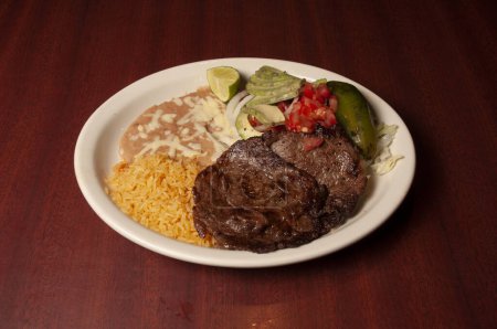Photo for Mexican dish known best as carne asada - Royalty Free Image