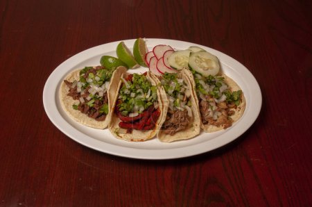Photo for Authentic tex mex mexican cuisine known as a Taco - Royalty Free Image