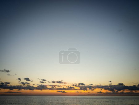 Photo for Beautiful summer beach sunset sky and clouds - Royalty Free Image