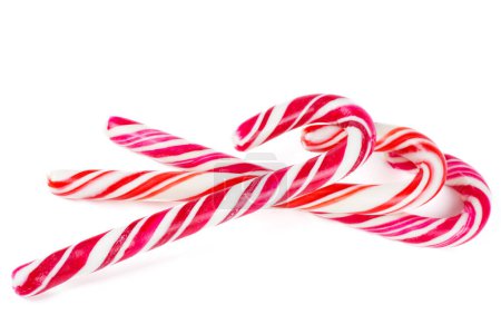 Photo for Candy canes isolated on white background - Royalty Free Image