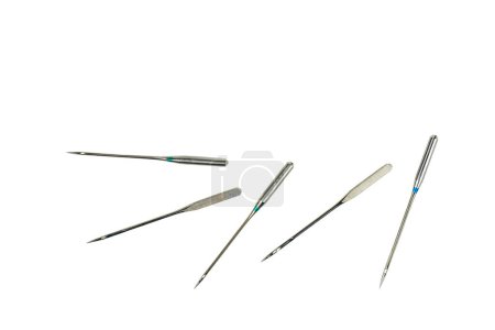 Téléchargez les photos : Set of needles for sewing-machine isolated on white background - en image libre de droit