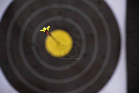 Photo for Arrow in the center of the target. The concept of success and achievement of the goal. - Royalty Free Image