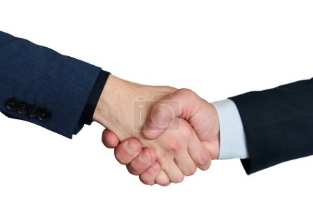 Photo for Businessmen making handshake with partner, greeting, dealing, merger and acquisition, business joint venture concept, for business, finance and investment background, teamwork and successful business - Royalty Free Image