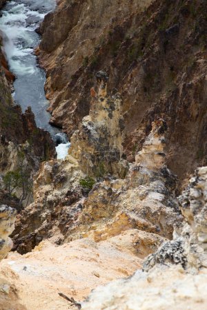 Photo for Waterfall and canyon in the Yellowstone National Park, Wyoming, USA - Royalty Free Image