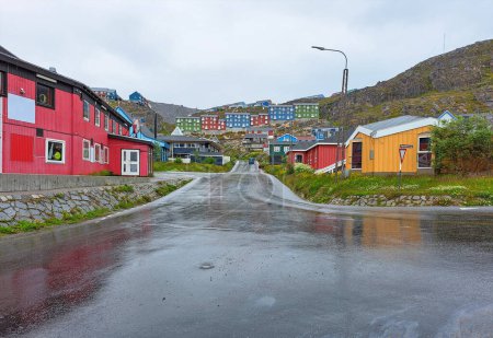 Foto de Qaqortoq city Greenland spring landscape travel destination - Imagen libre de derechos