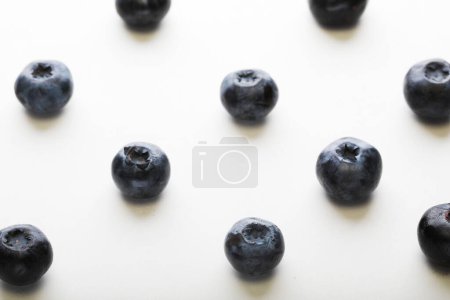 Photo for Blueberries patern over white background. Close up. Food concept. - Royalty Free Image