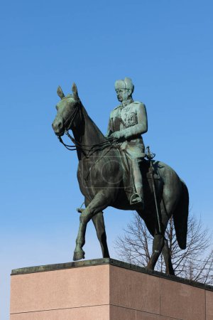 Photo for Statue of Mannerheim on his horse - Royalty Free Image