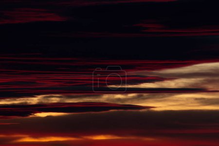 Téléchargez les photos : Beaux nuages de coucher de soleil sur le ciel d'automne - en image libre de droit
