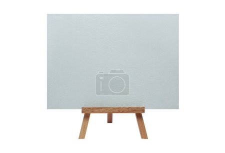 Photo for Clean canvas on an easel on an isolated white background. - Royalty Free Image