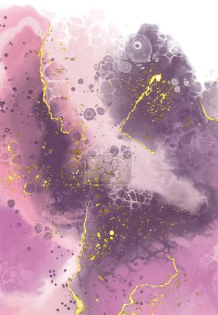 Téléchargez les illustrations : Abstrait rose corail couleur fond peinture design. illustration vectorielle - en licence libre de droit