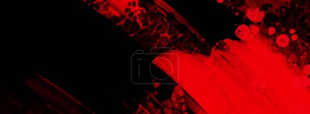 Illustration for Black red ink brush stroke background. JDesign element. Vector illustration of grunge stains. Vector brushes illustration. - Royalty Free Image
