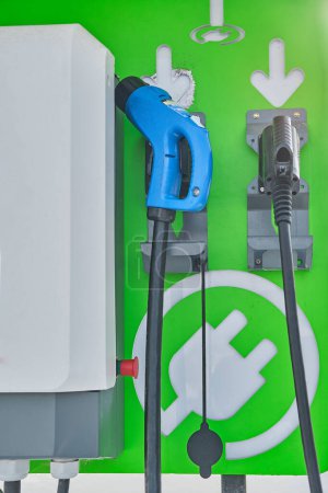Photo for Charging station for electric vehicles, closeup view - Royalty Free Image