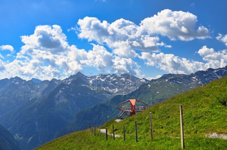 Viewpoint on Stubnerkogel mountains landscape Austria