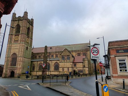 Foto de Atherton, Gran Manchester 20 noviembre 23 - Iglesia de San Juan Bautista en Atherton - Imagen libre de derechos