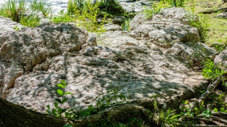 Foto de Stone texture of rock formations close up - Imagen libre de derechos