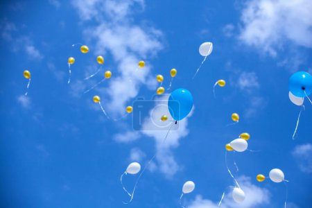 Photo for Balloons in the blue sky - Royalty Free Image