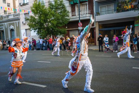 Téléchargez les photos : Buenos Aires, Argentine - 19 février 2023 : Participants au carnaval de Buenos Aires Argentine - en image libre de droit
