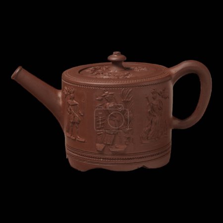 Photo for Antique vintage teapot. With its timeless appeal and exquisite craftsmanship, this teapot stands as a testament to the artistry of yesteryears. isolated background - Royalty Free Image