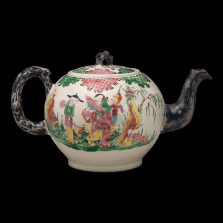 Photo for Antique vintage teapot. With its timeless appeal and exquisite craftsmanship, this teapot stands as a testament to the artistry of yesteryears. isolated background - Royalty Free Image