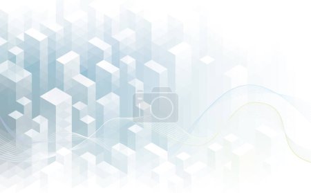 Illustration for Geometric modern pattern of urban architecture on an abstract light background. - Royalty Free Image