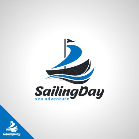 Tag des Segelns - Vorlage für das Logo des Segelbootes