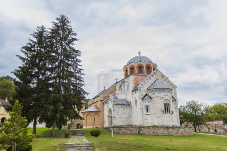 Photo for Studenica Monastery, 12th-century Serbian Orthodox Church monastery with rich history and spirituality. UNESCO World Cultural Heritage. Serbia, Europe. - Royalty Free Image