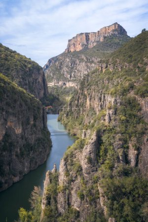 Aerial View of Congost de Mu Gorge in Catalonia