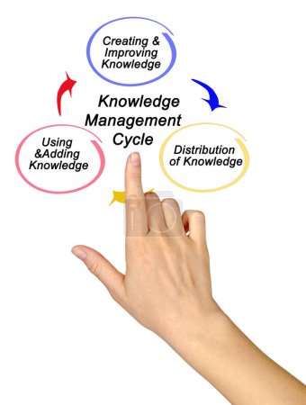 Photo for Components of Knowledge Management Cycle - Royalty Free Image