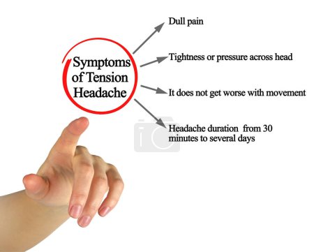 Photo for Four Symptoms of Tension Headache - Royalty Free Image