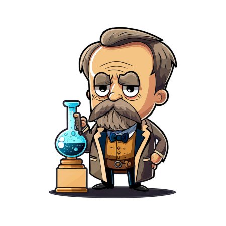 Louis Pasteur - französischer Chemiker, Erfinder des Impfstoffs - Illustration